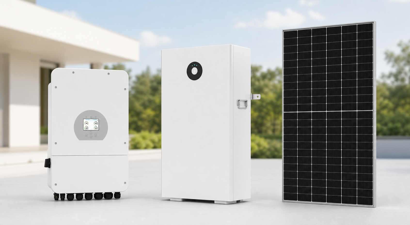 Deye инвертор, LiFePO4 батерия и соларен панел за 8kW система